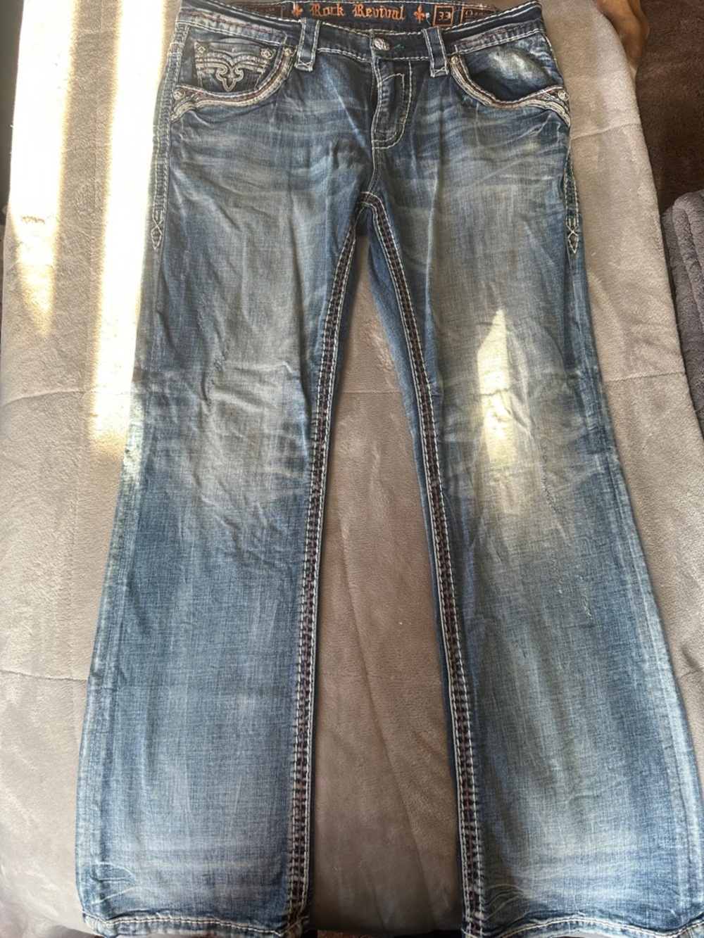 Rock Revival faded blue bootcut jeans